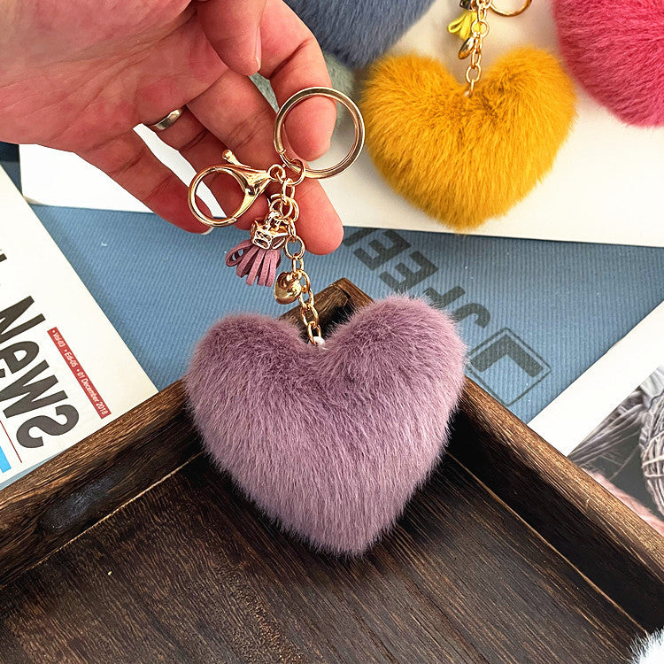 Wholesale Tassel Love Plush Keychains